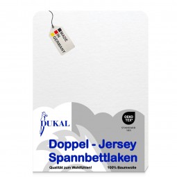 Spannbettlaken Familienbett 270x200 300x200 cm großes Spannbettlaken Doppel-Jersey 100% Baumwolle Farbe weiß weiss